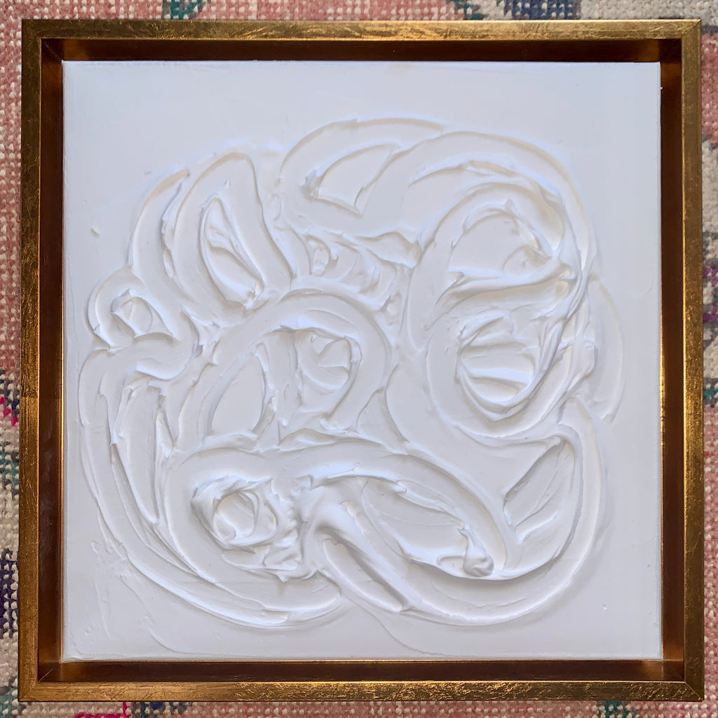 White Sculptural Painting “13x13”