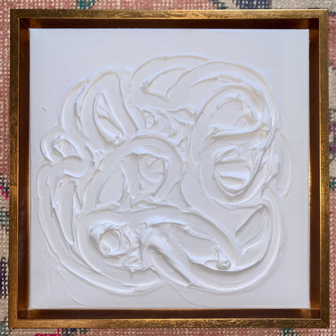 White Sculptural Painting “13x13”