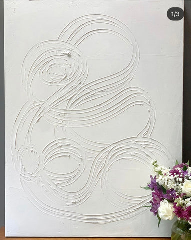 Large Original White Painting
