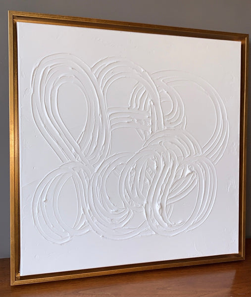 White Sculptural Painting “25x25”